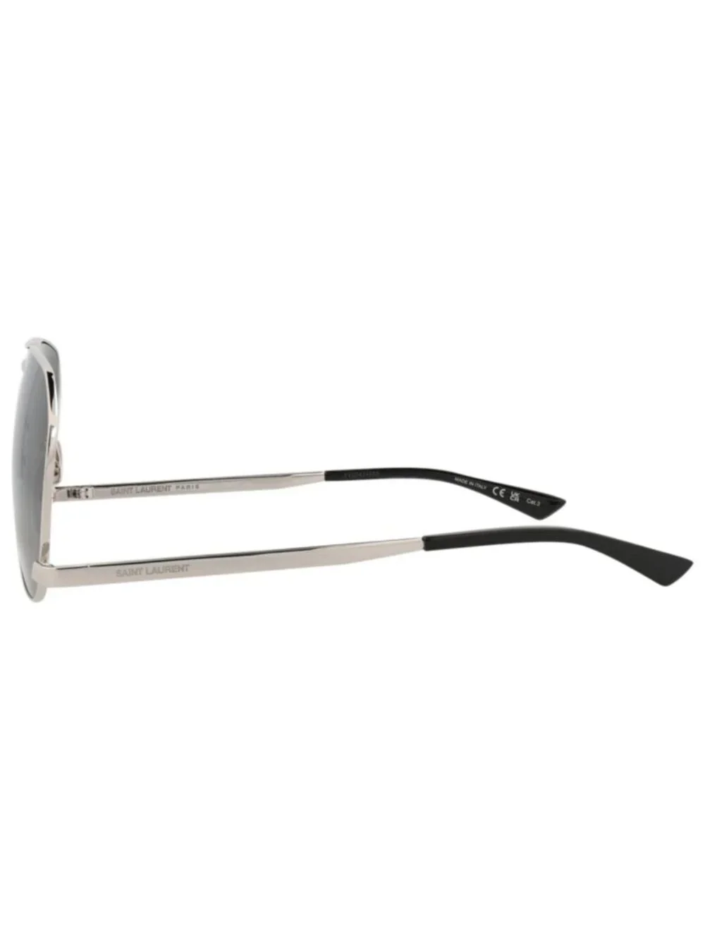 New Saint Laurent Women's Sunglasses Aviator Metal Frame Mens Silver Silver Grey